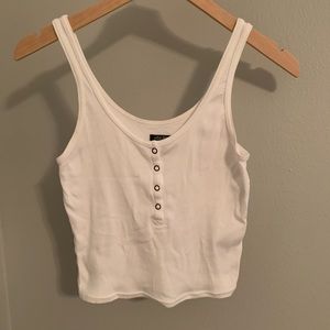 Plain white tank top